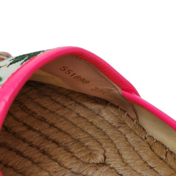 Gucci Flora Canvas Slip On Espadrille Flats - Picture 7 of 7